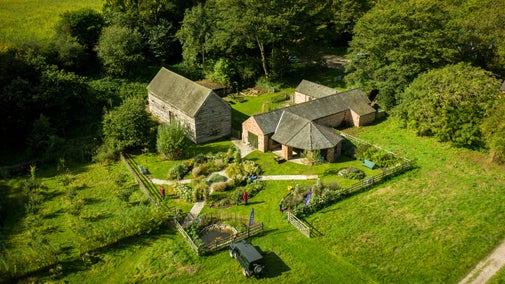 Felin Puleston, the community hub and gardens at Erddig, Wrexham, Wales.